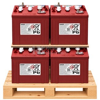 Bater�as Trojan T-105 Plus | Pack 4 Unidades 6 Voltios 250 Amperios C10